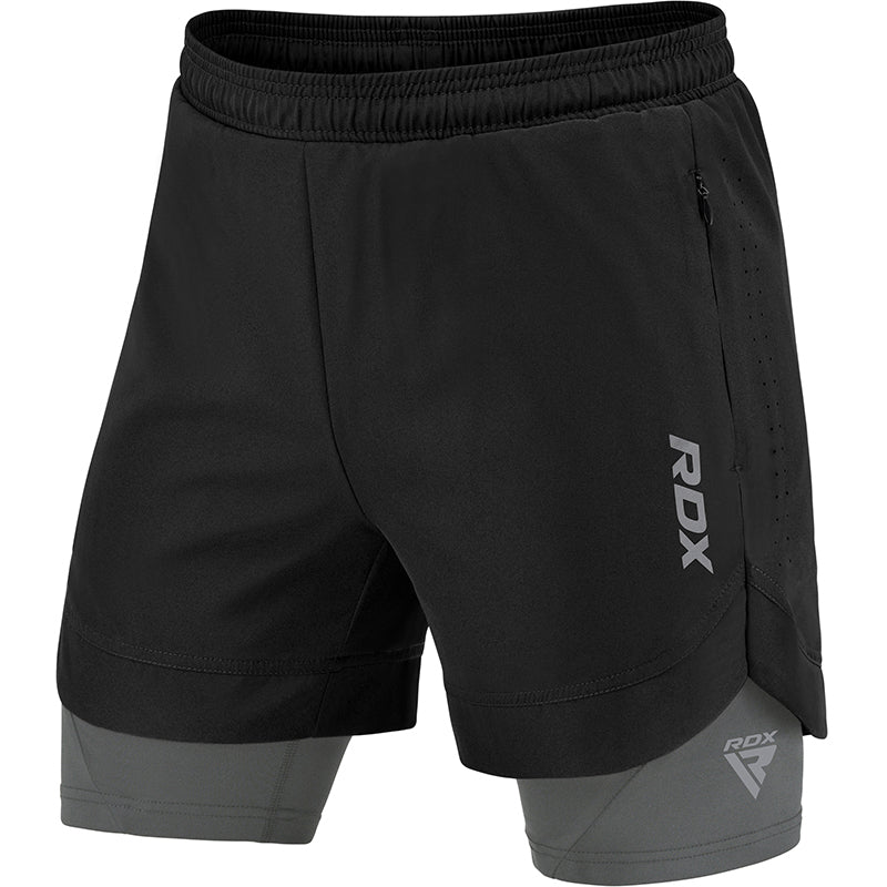 T16 2-in-1 Compression MMA Shorts #boja_crna