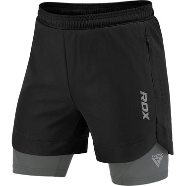 T16 2-in-1 Compression MMA Shorts #boja_crna
