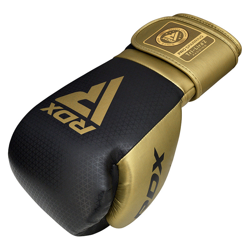 RDX L2 Mark Pro Sparring Boxing Gloves Hook and loop Black / Golden#boja_zlatna