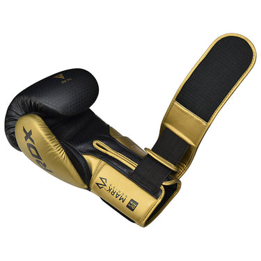 RDX L2 Mark Pro Sparring Boxing Gloves Hook and loop Black / Golden#boja_zlatna