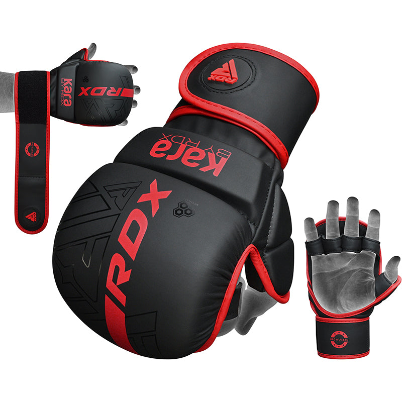 RDX F6 KARA MMA Sparring Gloves 7oz#color_red