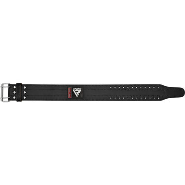 RDX RD1 4â€  Powerlifting Leather Gym Belt#color_black