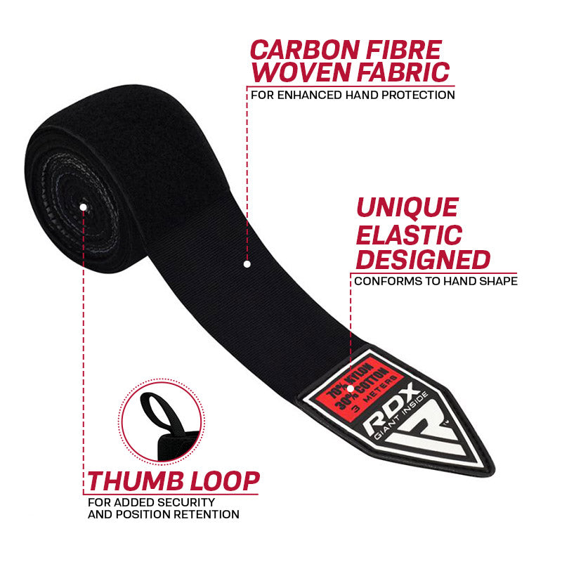 RDX WX Professional Boxing Hand Wraps #boja_crna